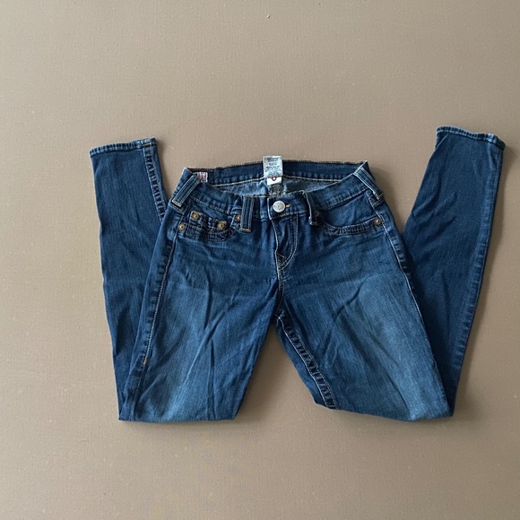 True Religion Casey Jeans Sz 28 Low Rise Skinny Denim Jeans - Picture 4 of 11